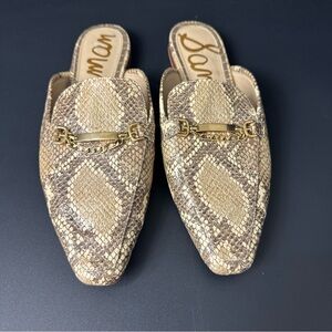Sam Edelman Snakeskin Pattern Mules